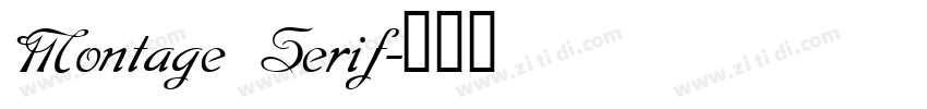 Montage Serif字体转换